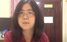 Image of Zhang Zhan who is a christian journalist who is currently in prison for her journalistic piece criticizing China's response to COVID-19.