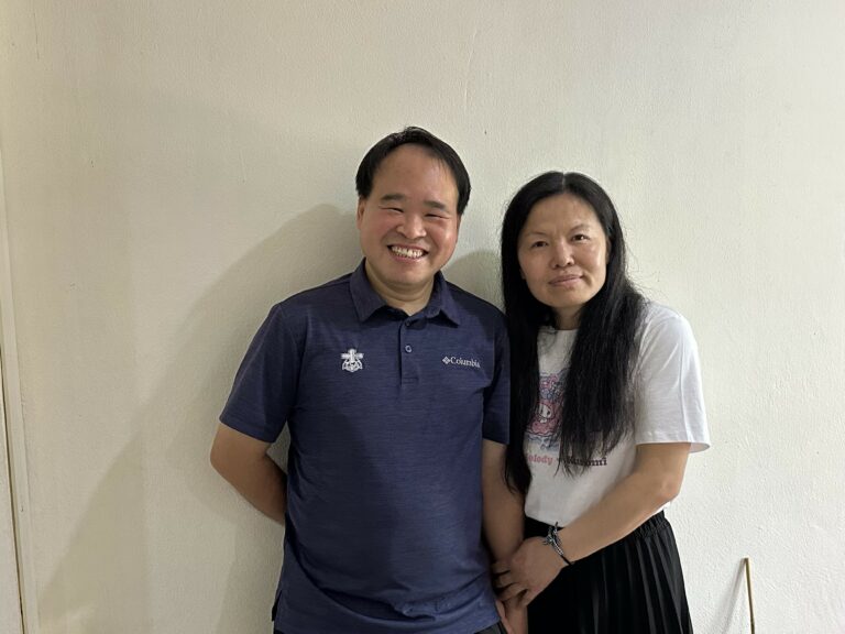 Pastor Pan Yongguang of the exiled Mayflower Church with his wife, Zipporah