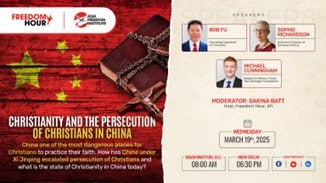 Announcement from Asia Freedom Institute on the podcast on Christianity and the Persecution of Christians in China. (Source: Official website of Asia Freedom Institute.)