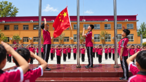 central china flag students